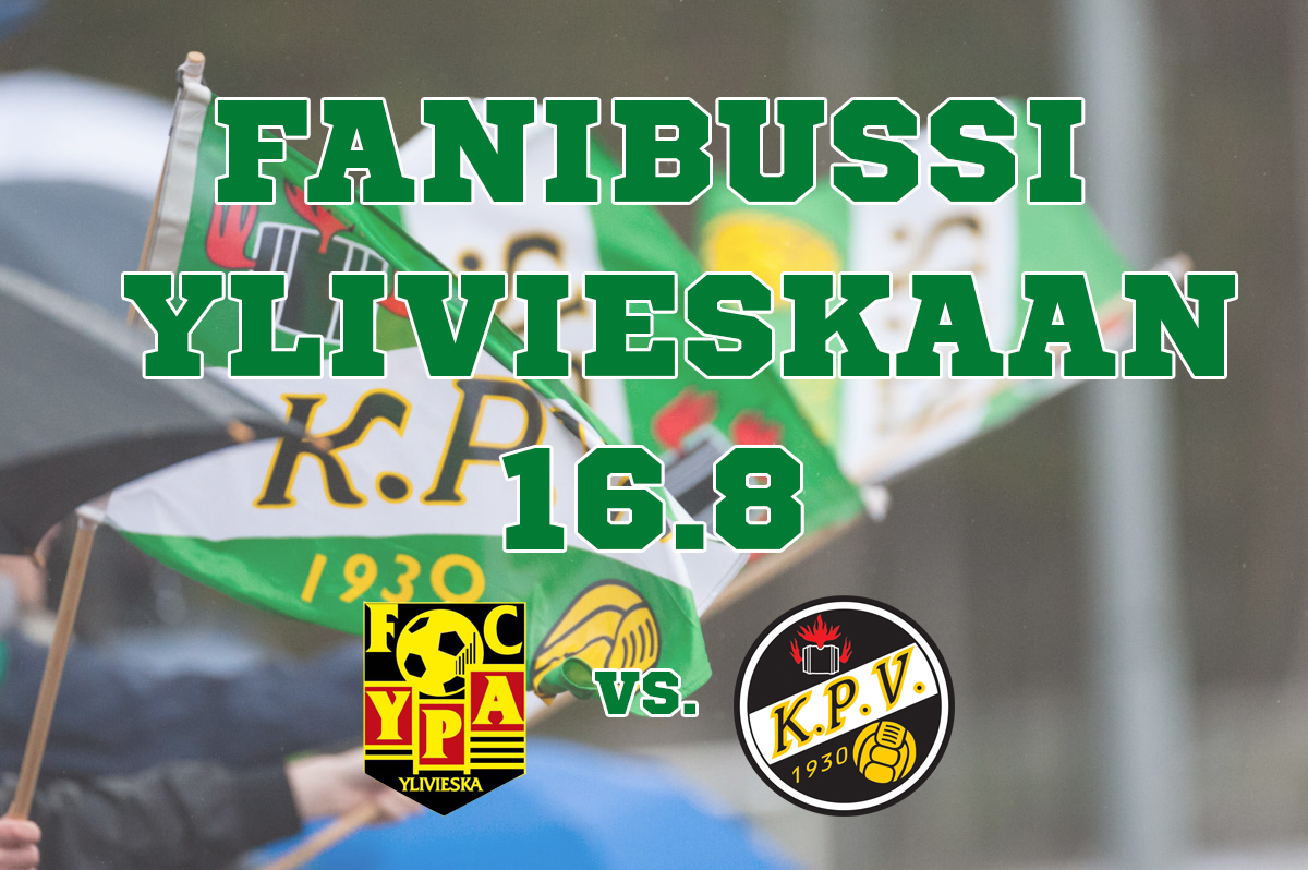 Fanibussi Ylivieskaan sunnuntaina 16.8.