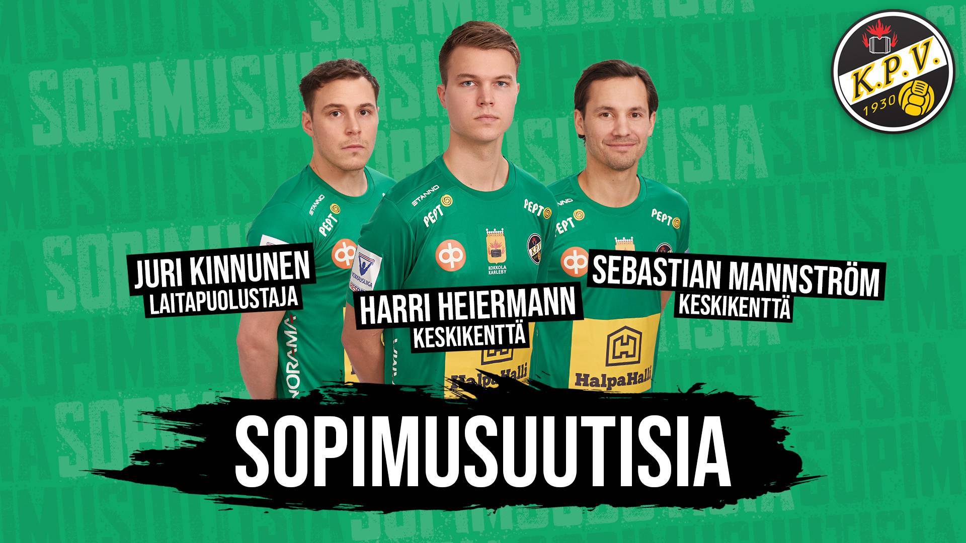 SOPIMUSUUTISIA: Heiermann, Mannström ja Kinnunen