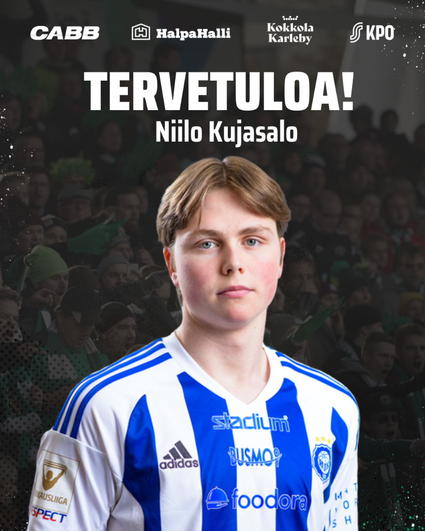 Niilo Kujasalo siirtyy HJK:ta edustusjoukkueen vahvuuteen