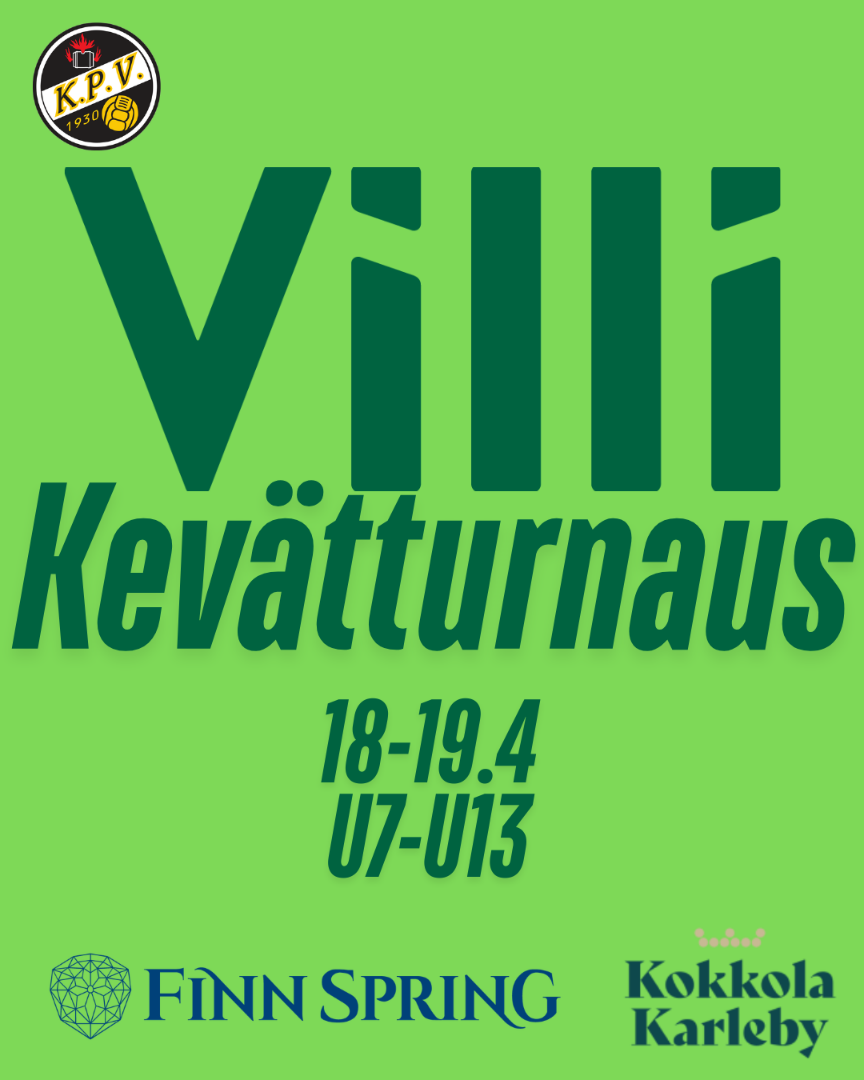 Viikonloppuna pelataan Villikevätturnaus!