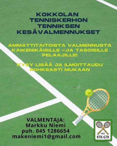 Kesän 2026 valmennusryhmät