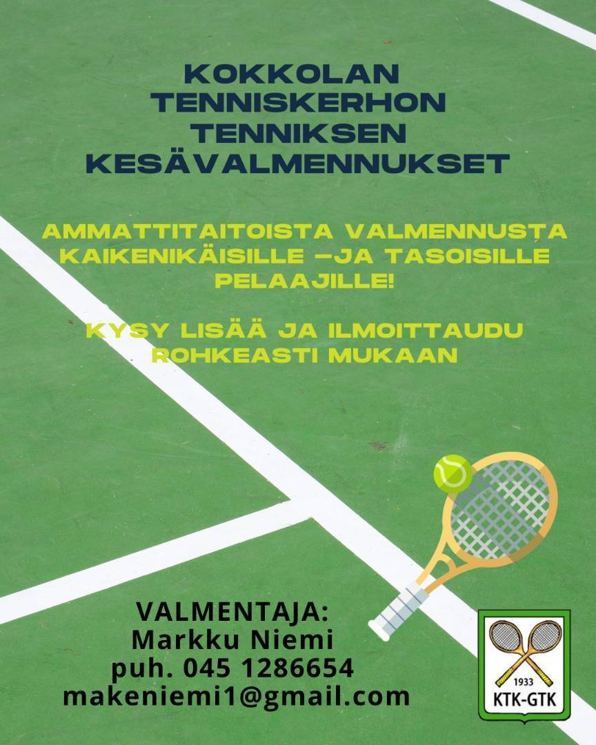 Kesän 2026 valmennusryhmät