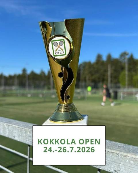 Kokkola Open pelataan 24.-26.7.2026 Santahaan ja Keskuskentän tenniskentillä