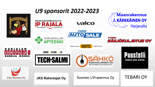 U9 sponsorit 2022-2023