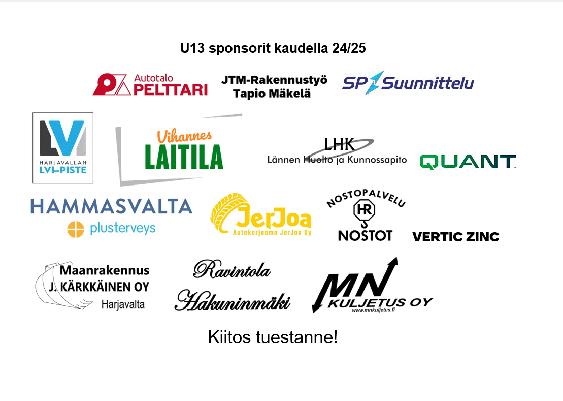 U13 Sponsorit kaudella 24/25