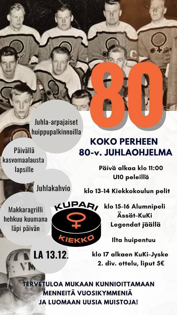 Harjavaltalaista jääkiekkoa jo 80 vuotta!