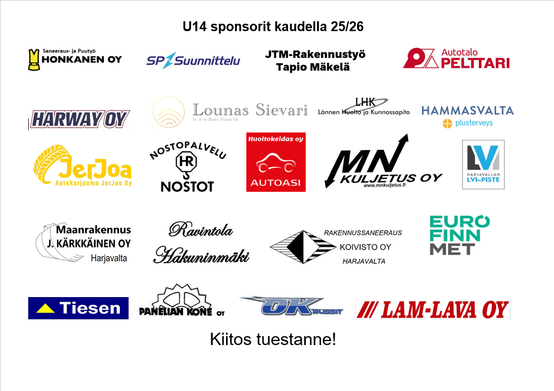 U14 Sponsorit kaudella 25/26