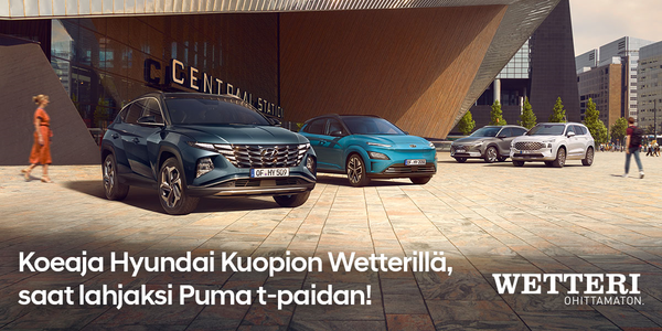 Yhteistyökumppani Kuopion Wetteri kutsuu koeajamaan Hyundai-mallistoa!