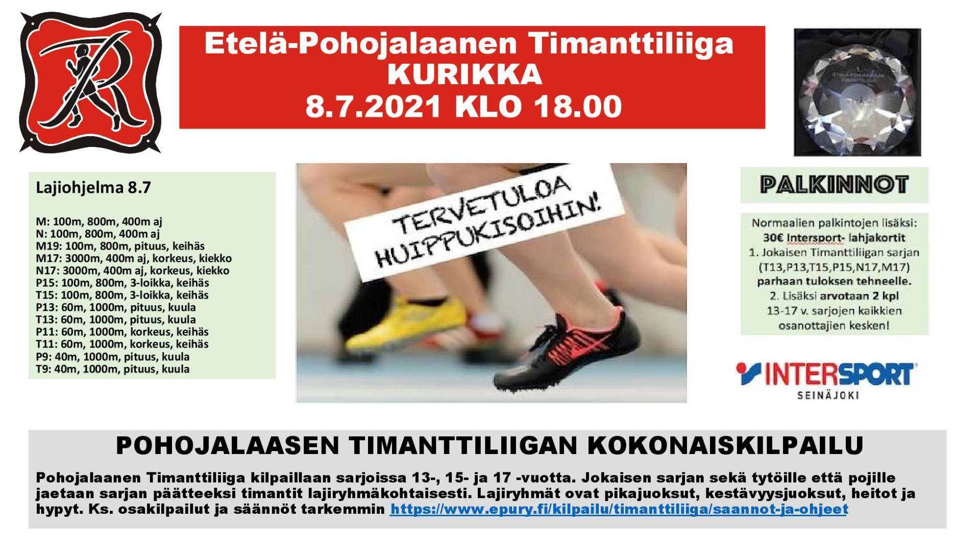 Etelä-Pohojalaanen Timanttiliiga 8.7.2021 Kurikka