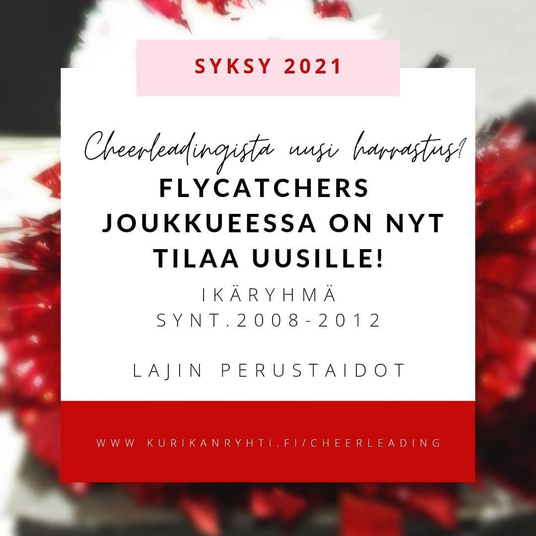 Flycatchers -joukkue 2021-22 tilaa uusille!