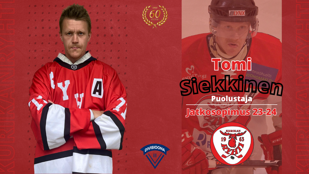 Tomi Siekkinen jatkaa Ryhdissä! 