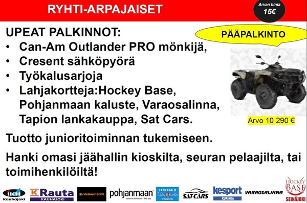 Hanki Ryhti-arpa 30.10 mennessä!