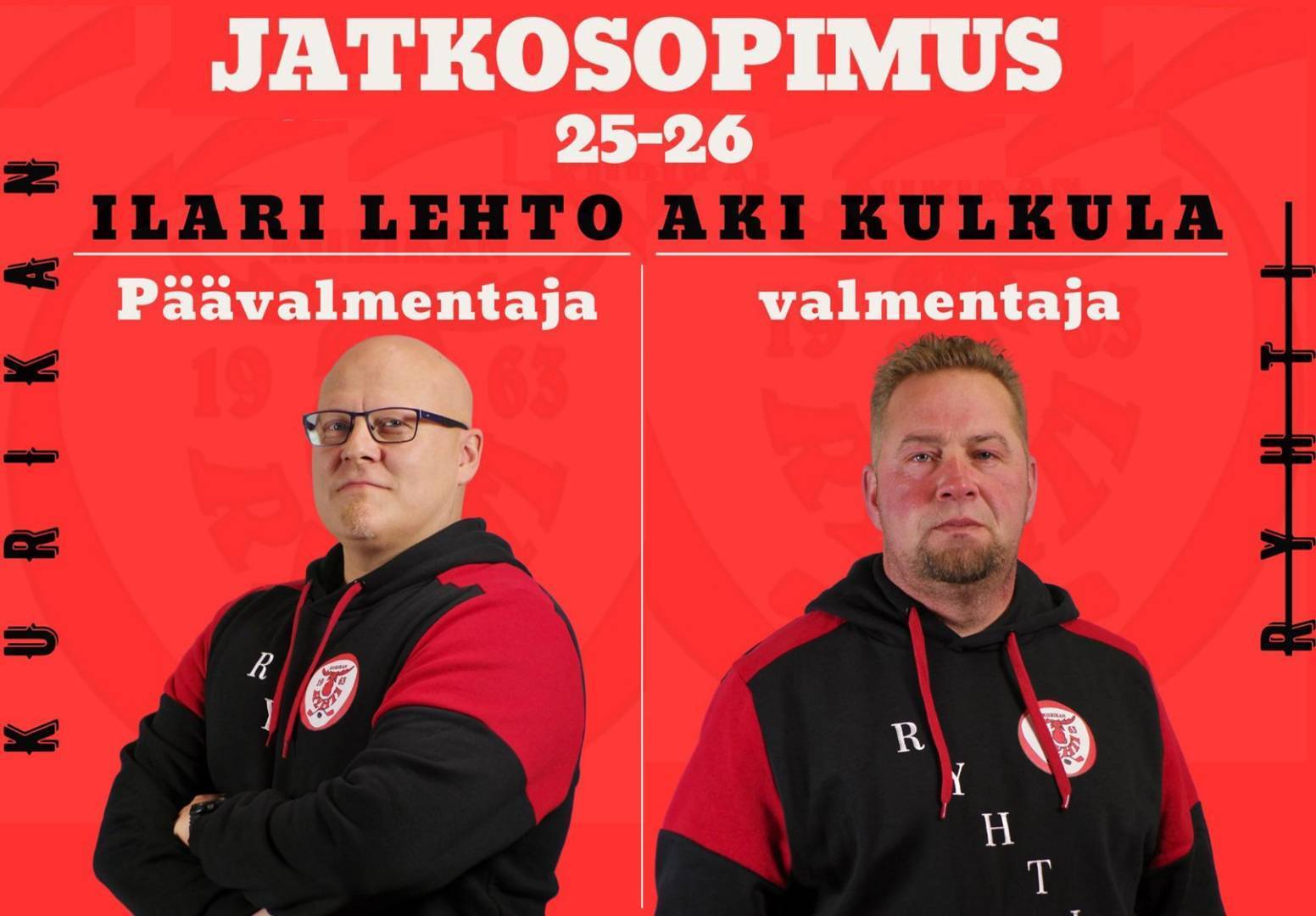 ​Lehto ja Kulkula jatkavat Ryhdin valmennuksessa