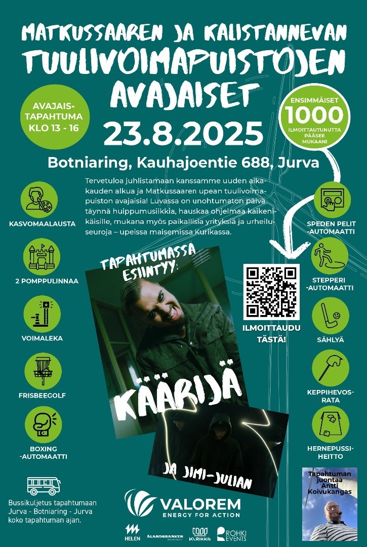 Käärijää katsomaan kökällä 23.8.