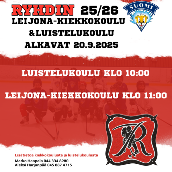 Tule mukaan Leijona-kiekkokouluun & Luistelukouluun