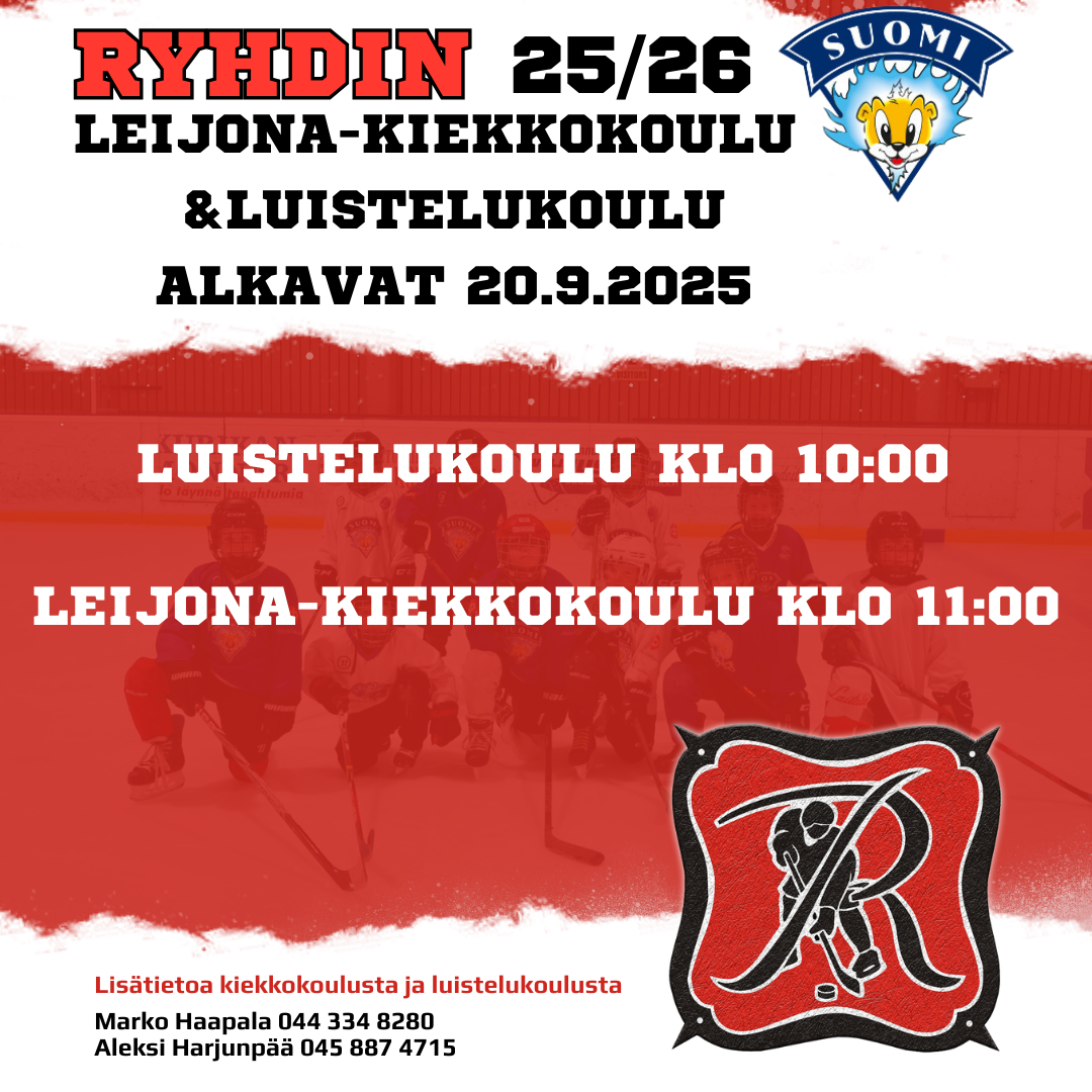 Tule mukaan Leijona-kiekkokouluun & Luistelukouluun