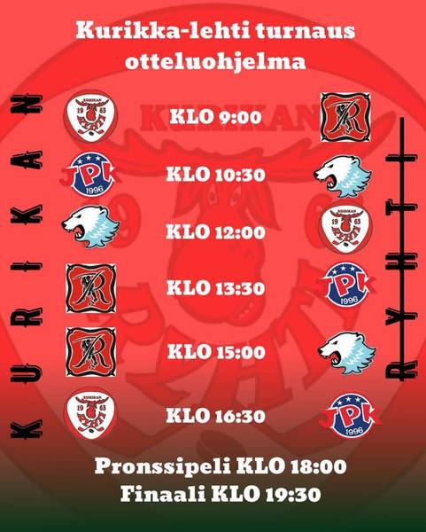Kurikka-lehti turnaus avaa syyskauden