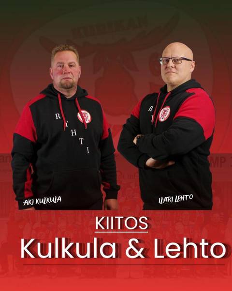Edustusjääkiekko kiittää Ilari Lehtoa ja Aki Kulkulaa