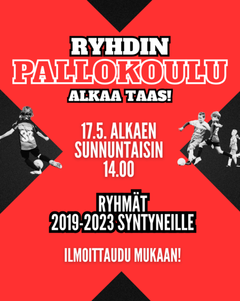 Pallokoulu alkaa 17.5