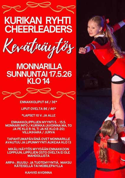 Cheerleading Kevätnäytös 17.5.2026