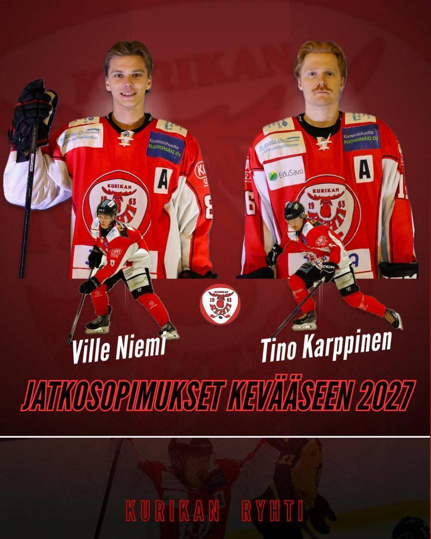 ​Niemi ja Karppinen jatkavat hirvipaidassa