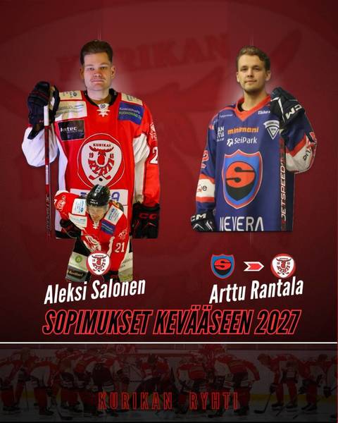 Arttu ​Rantala siirtyy Ryhtiin, Salonen jatkaa
