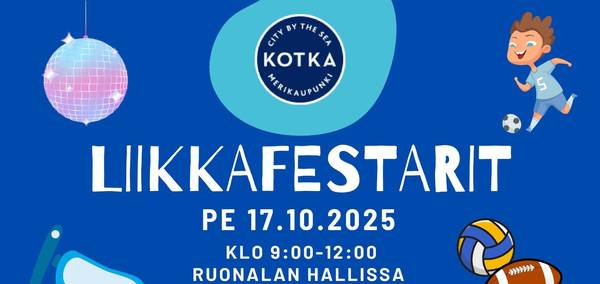 Liikkafestarit-tapahtuma Ruonalan urheiluhallilla 17.10.2025!