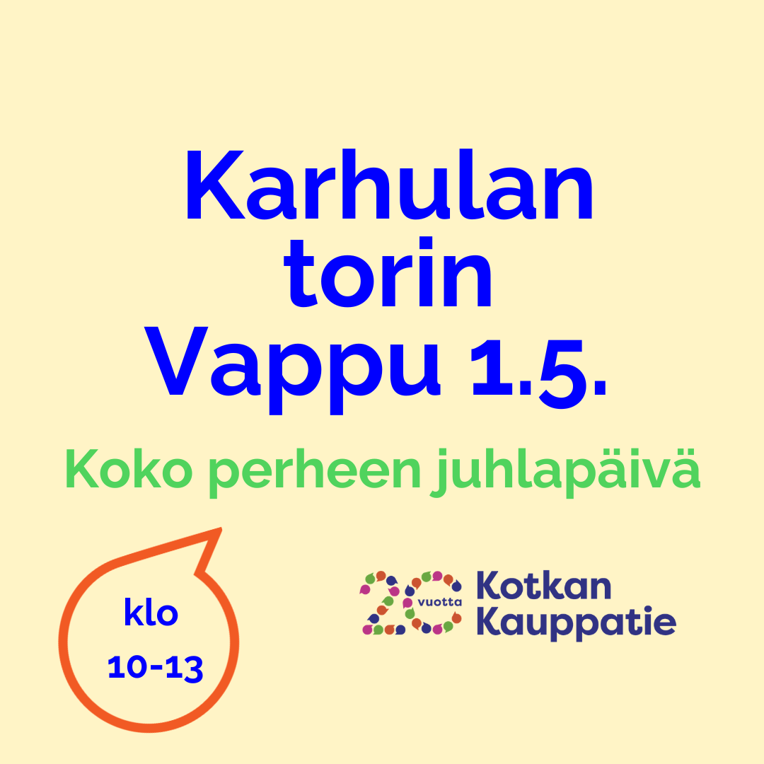 Karhulan torin vappu 1.5.2026!