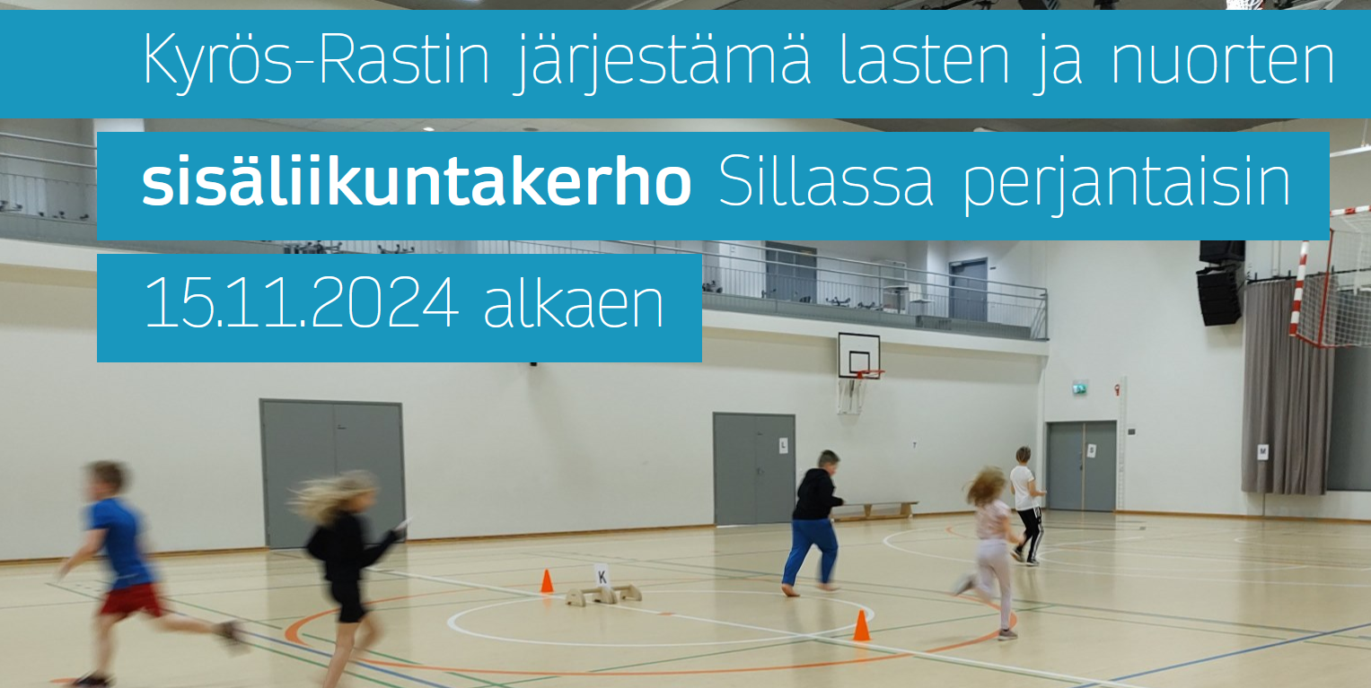 Sisäliikuntakerho 15.11. alkaen perjantaisin klo 18.15-19.15 Sillan salissa