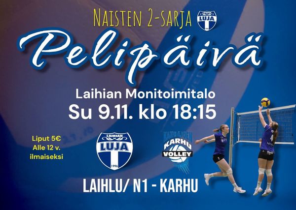 🔥 Luja/N1 vs. Kauhajoen Karhu  – Su 9.11 klo 18:15 🔥
