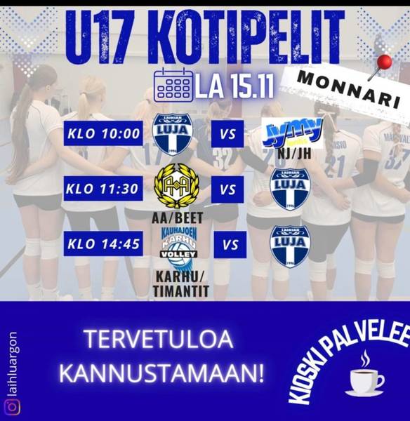 Kahden U17 poolin turnaus monnarilla