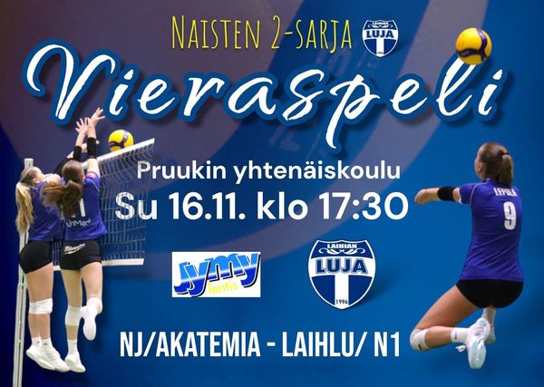 Vieraspeli Luja/N1 joukkueella su 16.11 klo 17:30