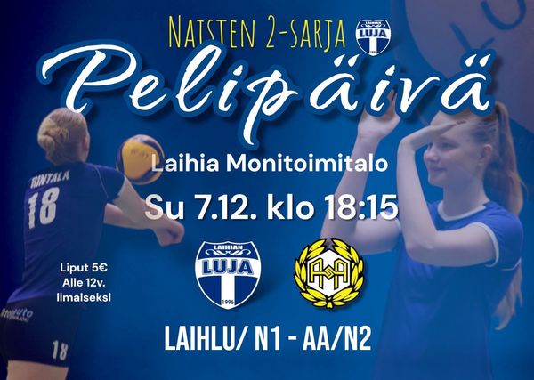 Vuoden viimeinen kotipeli 7.12.2025 klo 18:15