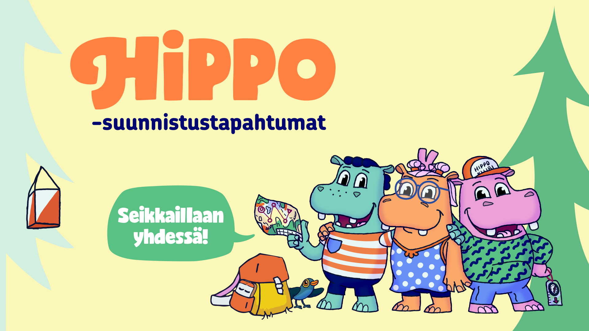 Hippo-perheseikkailu ja suunnistuskoulu tarjoaa liikunnan iloa jokaiselle!