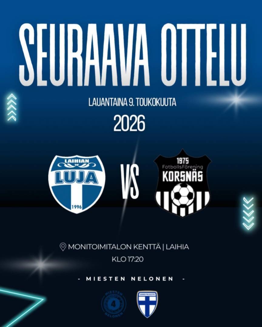 Miesten kotiavaus Laihialla lauantaina 9.5.