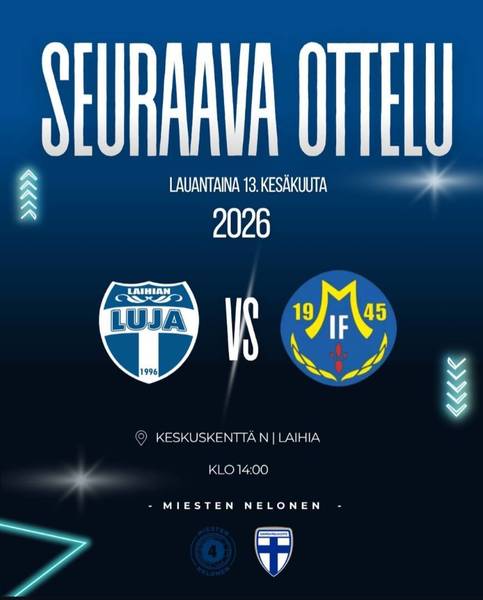 Lujan miesten kausi jatkuu kotiottelulla lauantaina 13.6. 