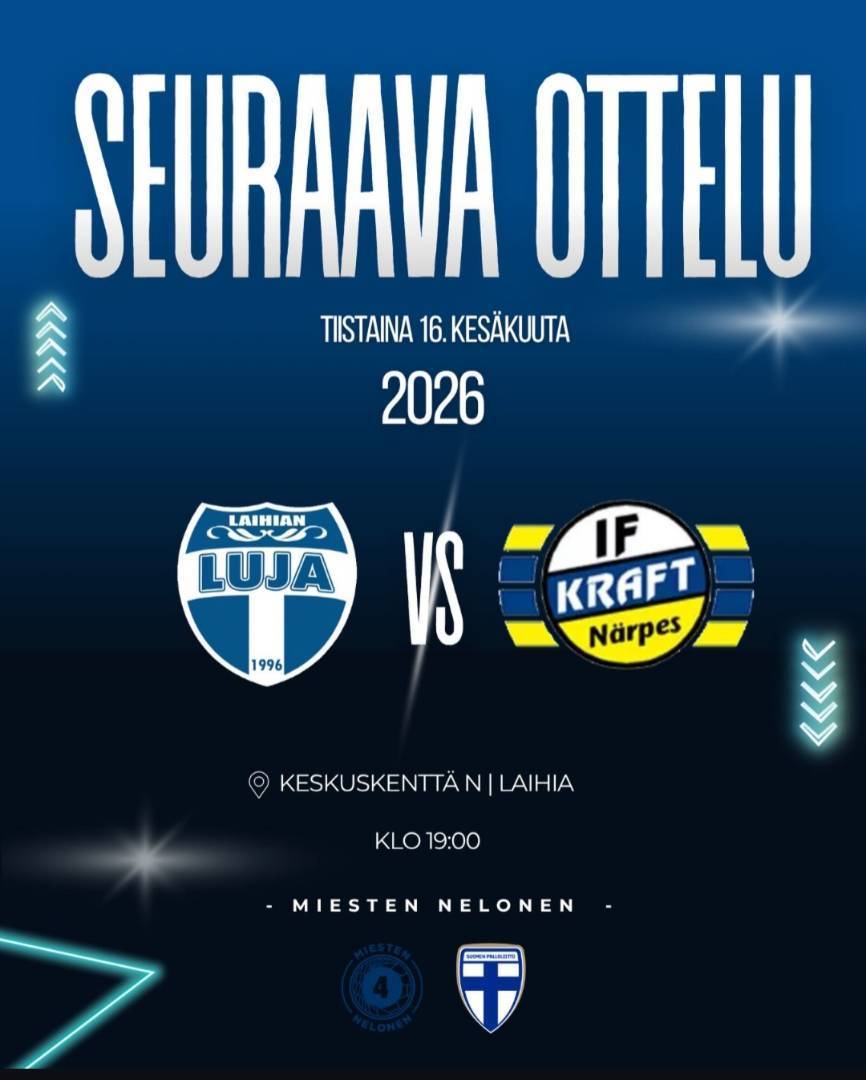 Lujan miesten kotiottelut jatkuvat jo tiistaina 16.6.