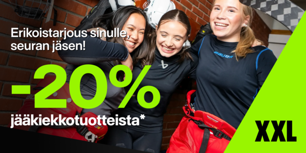 Eksklusiivinen jääkiekkokampanja seuramme jäsenille XXL:ssä!