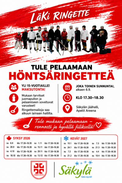 LäKi Ringeten höntsävuorot yhteistyössä Säkylän kunnan kanssa