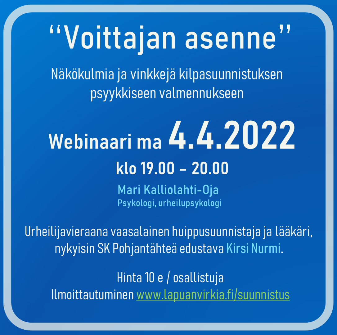 Voittajan asenne -webinaari 4.4.2022, vielä ehtii!