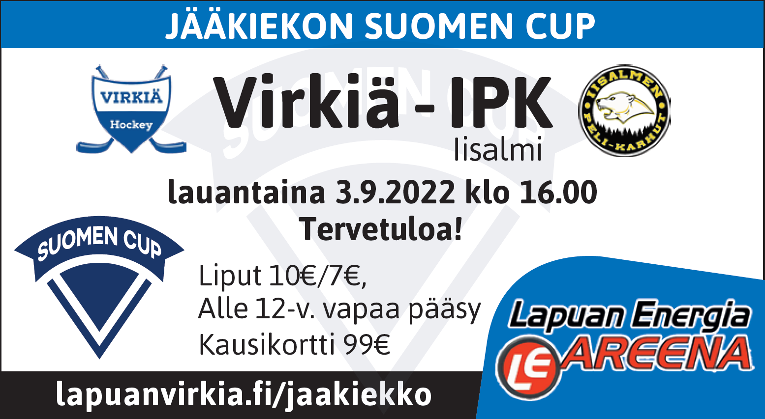 Mestisjoukkue Suomen Cupissa kotona 3.9.2022