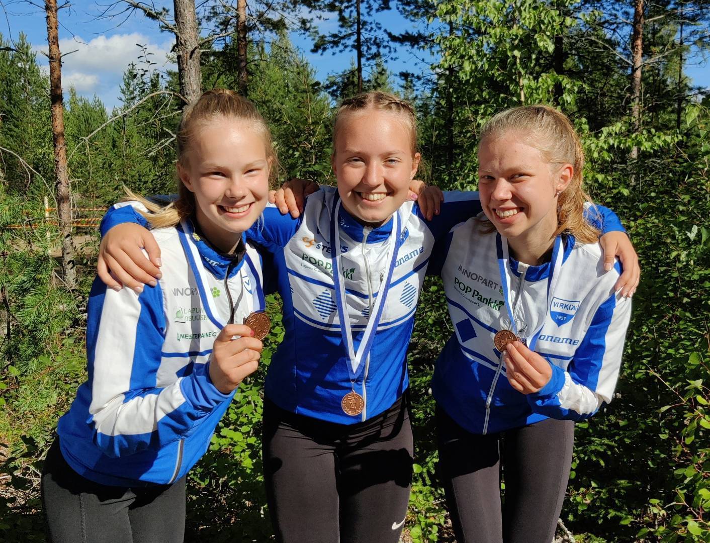 SM-viesti Hämeenlinnassa, Virkiän 16-tytöt suunnistivat SM-pronssille