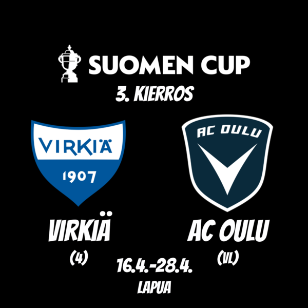Edustus kohtaa AC Oulun Suomen Cupissa