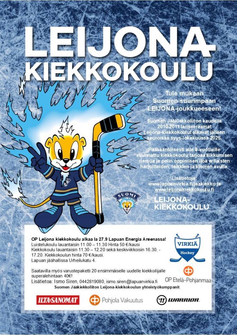 Virkiä Leijona jääkiekko ja -luistelukoulu 2025-2026
