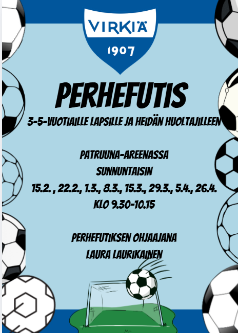 Virkiän Jalkapallojaosto käynnistää uuden Perhefutis-toiminnan – iloa liikkumiseen yhdessä!
