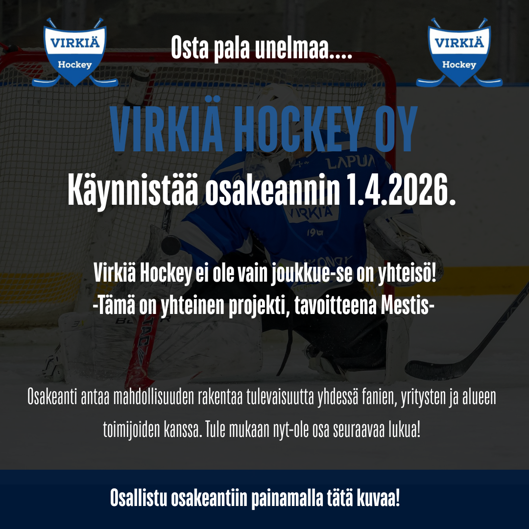 Odotettu Virkiä Hockey:n osakeanti 