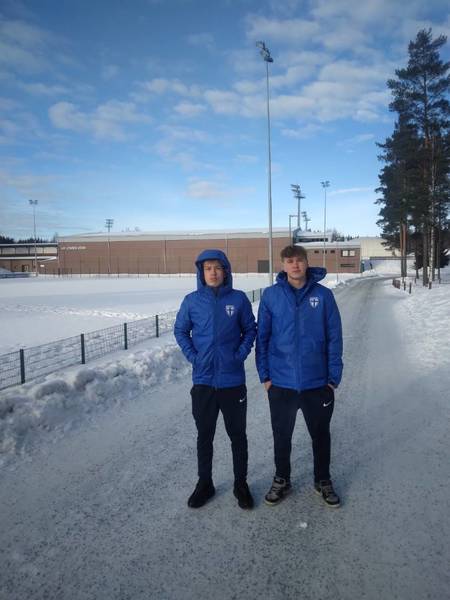 Aapo ja Luka Suomen U16 maajoukkueen leirille