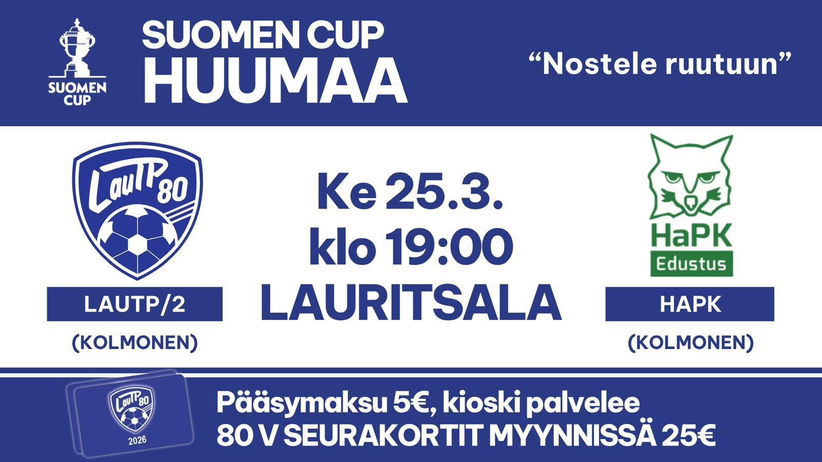 Suomen Cupia Lauritsalassa!