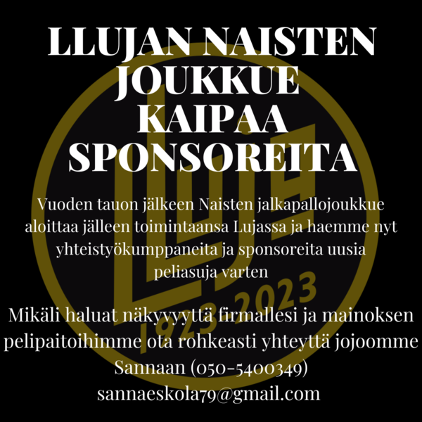 Naisten joukkueen sponsoriksi?!