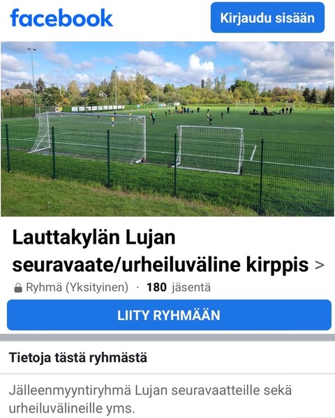 Olethan jo mukana kierrättämässä Lujan seuravaatteita ja urheiluvarusteita?